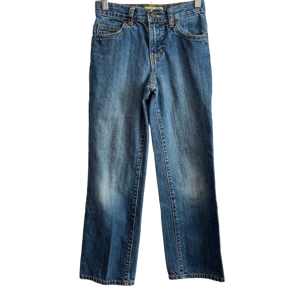 Old Navy Kids Jeans Straight Leg Adjustable Waist 100% Cotton Size 10‎ Slim